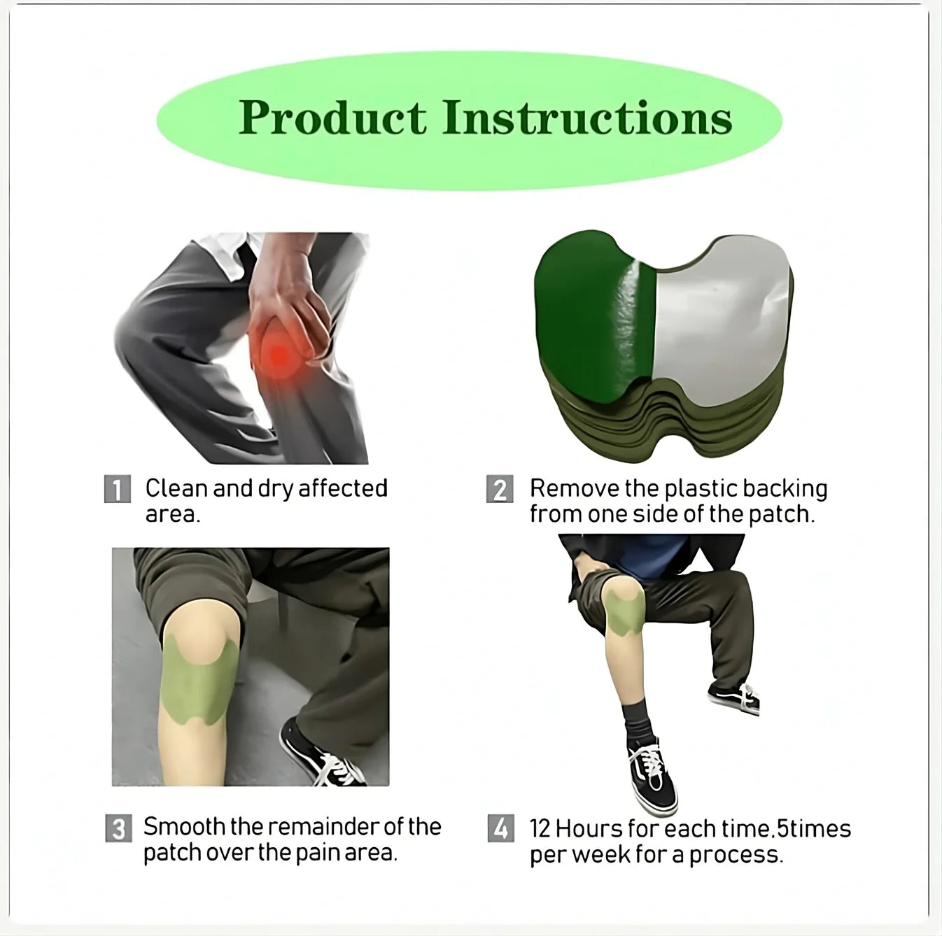 OrthoIndia™ Herbal Knee Pain Relief Patches